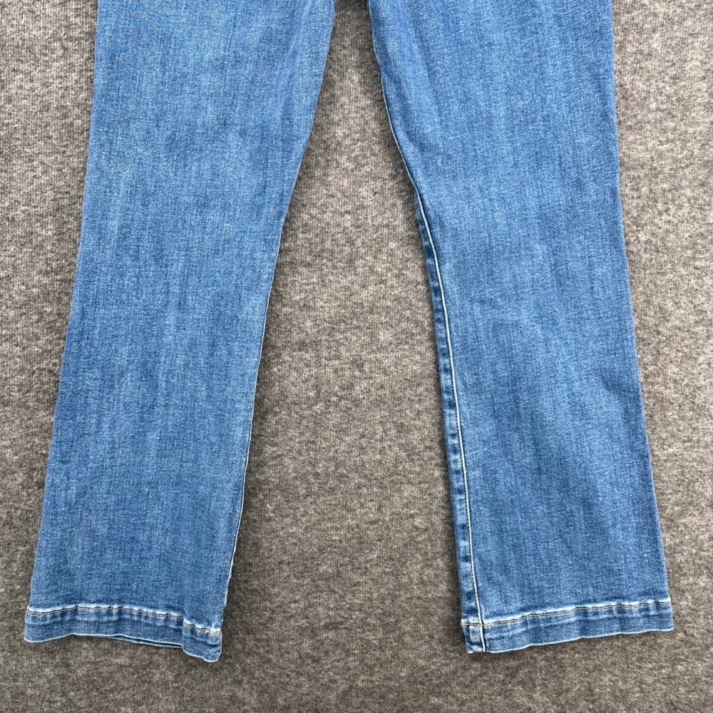 Loft The Kick Crop Jeans Womens 28/6 Medium Wash Blue Patch Pocket High Rise - Picture 8 of 14
